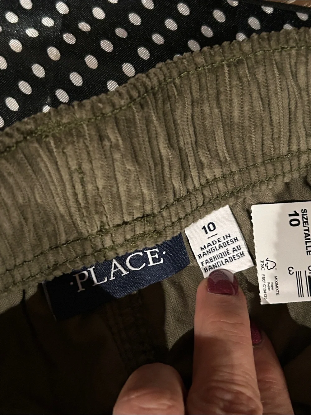 NWT! Boys The Children’s Place Olive Corduroy Cargo Fall Autumn Shorts size 10